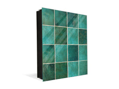 Elegant Key Organizer for 50 Key Together with Dry Erase Board KN05 Textures and tiles 1 Series: Green vintage ceramic tiles 3