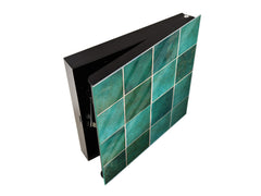 Elegant Key Organizer for 50 Key Together with Dry Erase Board KN05 Textures and tiles 1 Series: Green vintage ceramic tiles 3