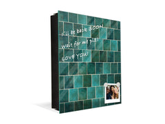 Elegant Key Organizer for 50 Key Together with Dry Erase Board KN05 Textures and tiles 1 Series: Green vintage ceramic tiles 1