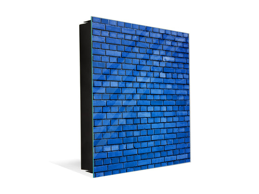 Elegant Key Organizer for 50 Key Together with Dry Erase Board KN05 Textures and tiles 1 Series: Blue brick background