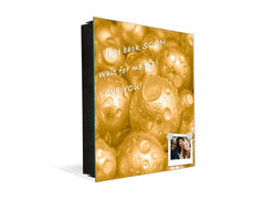 Wall Mount Key Box together with Decorative Dry Erase Board KN09 Colourful Variety Series: Golden pearls