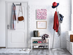 Wall Mount Key Box together with Decorative Dry Erase Board KN09 Colourful Variety Series: Pink pearls