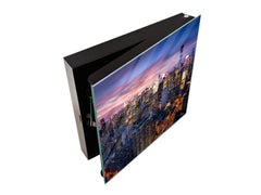 Wall Mount Key Box together with Decorative Dry Erase Board K14 Worldly motives: Evening city view