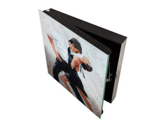 Petite armoire pour les clés avec décoration au choix K13 Danseurs de tango