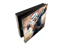 Petite armoire pour les clés avec décoration au choix K13 Danseur de tango