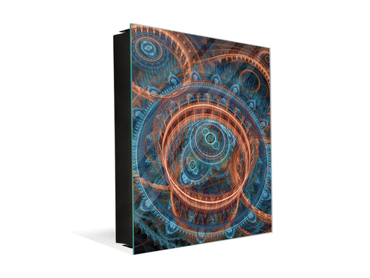 Petite armoire pour clés avec motif au choix K01 Lignes concentriques