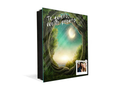 Petite boîte de décoration pour clés avec images au choix K05 Forêt sombre enchantée