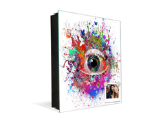 Petite armoire pour clés avec motif au choix K01 Oeil avec papillon