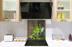Stylish Tempered glass backsplash – Glass kitchen splashback BS01 Herbs Series: Herbs Spices 7