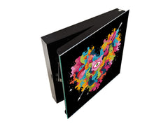 Petite armoire pour les clés avec décoration au choix K13 Créature de coeur liquide