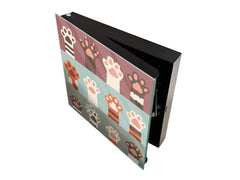 Armoire porte-clés de décoration avec tableau K02 Patte de chat