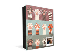 Armoire porte-clés de décoration avec tableau K02 Patte de chat
