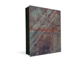 50 keys cabinet with Decorative front panel and Glass white board KN04 Rusted textures Series: Vintage rusted metal