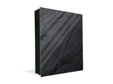 50 Keys Cabinet with Decorative Front Panel and Glass White Board KN06: Textures and tiles 2 Series: Dark granite