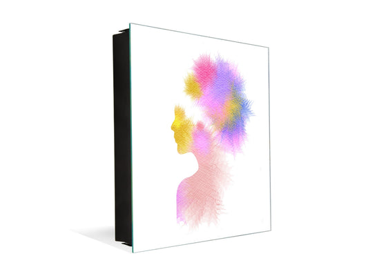 Petite armoire pour les clés avec décoration au choix K13 Silhouette de femme