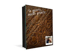 Armadietto moderno per chiavi con motivo a scelta K01 Ingranaggi ad incastro e sciolti