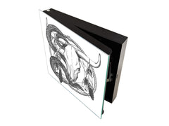 Petite boîte pour clés en métal avec motif décoratif K12 Capteur de rêves de crâne