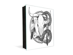 Petite boîte pour clés en métal avec motif décoratif K12 Capteur de rêves de crâne