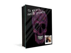 Wall Mount Key Box together K12 Human skull from flowers