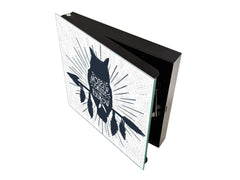 Tableau en verre avec surface magnétique et cadre pour clés K16 Doodle textes Sagesse émerveillée