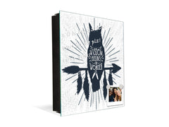 Tableau en verre avec surface magnétique et cadre pour clés K16 Doodle textes Sagesse émerveillée