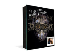 Petite boîte de décoration pour clés avec images au choix K05 Visage de cyborg