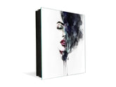 Petite armoire pour les clés avec décoration au choix K13 Visage de femme abstraite