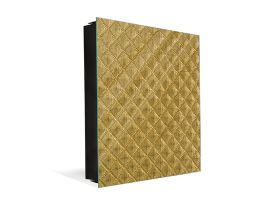 Key Cabinet Storage Box with Frameless Glass White Board KN10 Decorative Surfaces Series: Golden textured background
