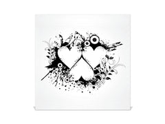 Key Cabinet Storage Box with Frameless Glass White Board K15 Chic world: Three hearts