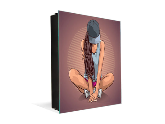 50 Key lock Box storage holder K13 Young beautiful woman