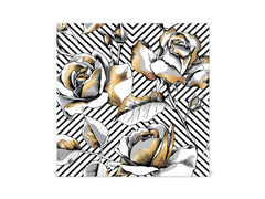 Key Lock Box Storage Holder K08 Gold Rose Flowers