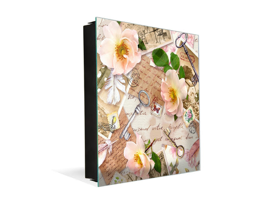 Gabinete decorativo para guardar llaves K08 Scrapbooking vintage