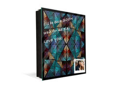Wall Mount Key Box together with Decorative Dry Erase Board K14 Worldly motives: Abstract stained glass