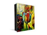 Armadietto portachiavi decorativo con lavagna K15 Mondo chic: Tulipano cubista
