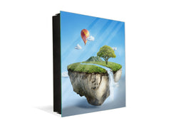 Wall Mount Key Box together with Decorative Dry Erase Board K14 Worldly motives: Flying isle