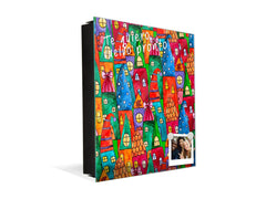 Petite boîte de décoration pour clés avec images au choix K05 Crayon fleur