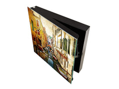 Wall Mount Key Box together with Decorative Dry Erase Board K14 Worldly motives: Venice bridge