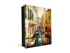 Wall Mount Key Box together with Decorative Dry Erase Board K14 Worldly motives: Venice bridge