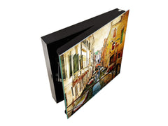 Wall Mount Key Box together with Decorative Dry Erase Board K14 Worldly motives: Venice bridge