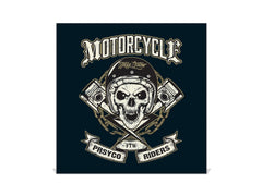 Schlüsselschrank mit rahmenlosen Whiteboard K03 Schädel von Biker