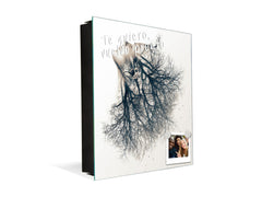 Petite boîte de décoration pour clés avec images au choix K05 Jeune femme et un arbre