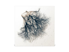 Petite boîte de décoration pour clés avec images au choix K05 Jeune femme et un arbre