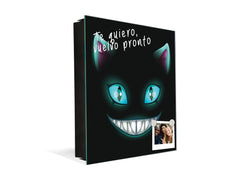 Petite boîte de décoration pour clés avec images au choix K05 Visage de chat effrayant fantasy