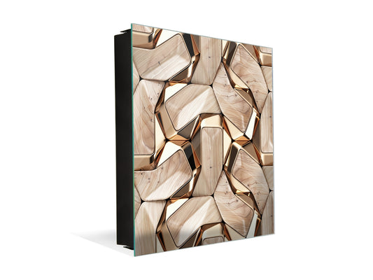 50 Keys Holder K10 Walnut and gold