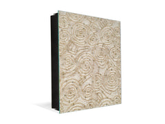 Key Cabinet Storage Box with Frameless Glass White Board KN10 Decorative Surfaces Series: Floral lace