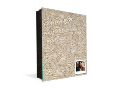 Key Cabinet Storage Box with Frameless Glass White Board KN10 Decorative Surfaces Series: Floral lace