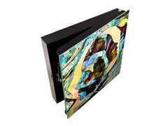 Petite armoire pour clés avec motif au choix K01 Lignes concentriques