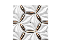 Key Cabinet Storage Box with Frameless Glass White Board KN10 Decorative Surfaces Series: Golden-white tiles