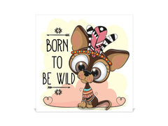 Cassettina decorativa per chiavi con immagini a scelta K07 Cane con grandi occhi