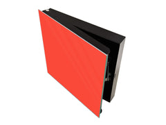 Dekorative Key Box mit magnetischer, trocken abwischbarer Glastafel K18A Reihe von Farben: Orange Red